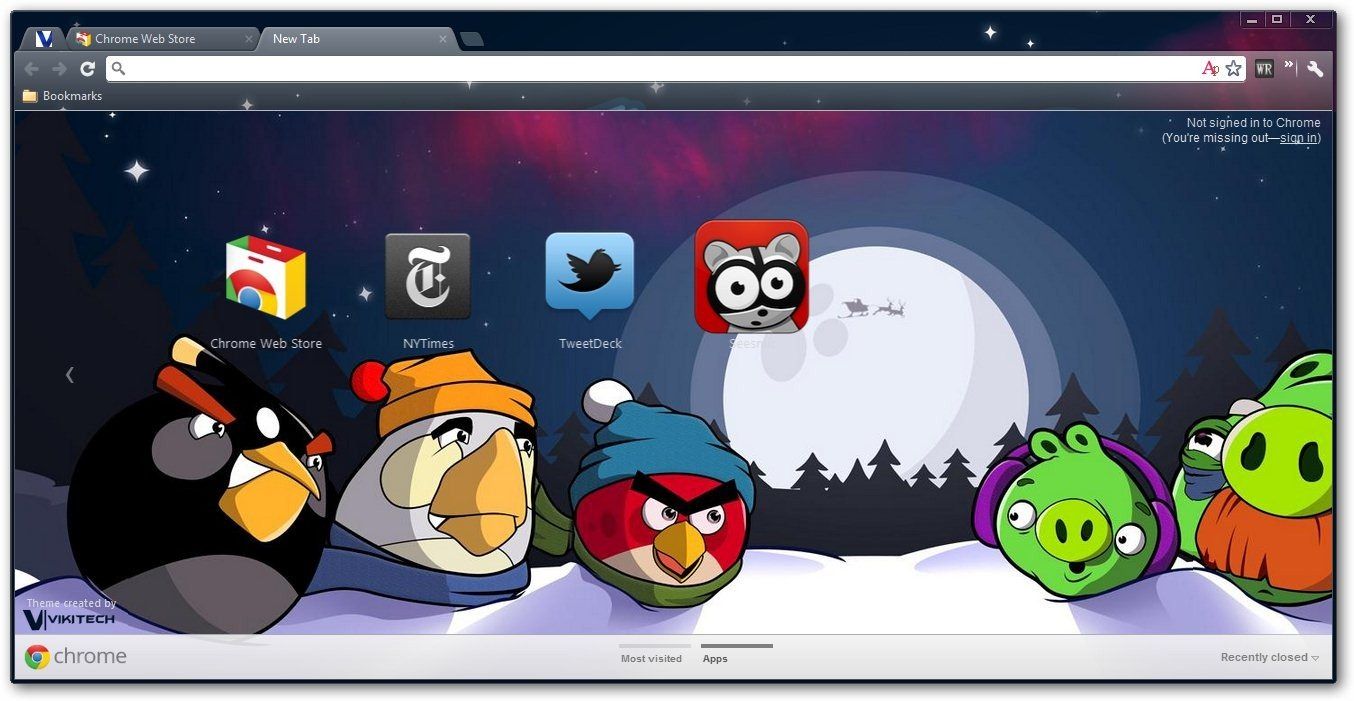 Angry Birds Google Chrome Themes