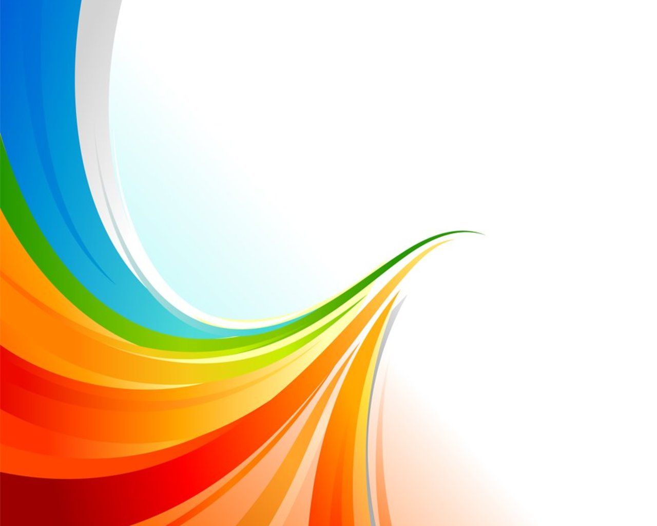 Free Left Rainbow Backgrounds For PowerPoint - Colors PPT Templates