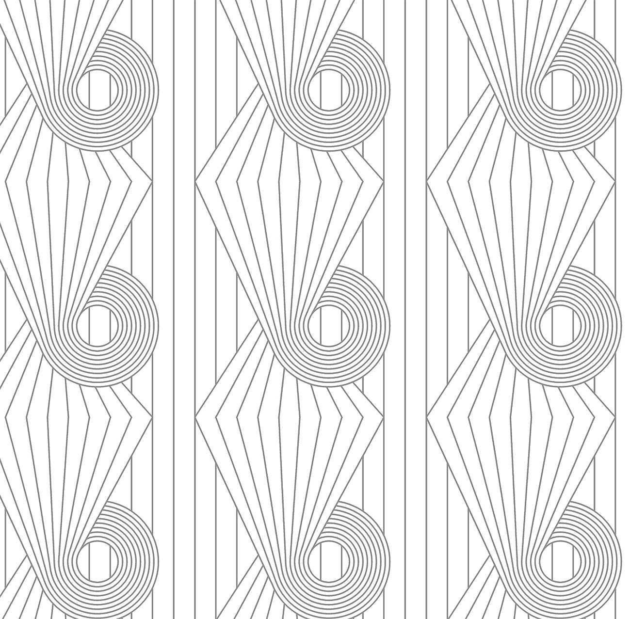 Erica Wakerly Minispiral grey/white Wallpaper