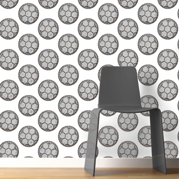 Drain Wallpaper (grey on white) - ATADesignsATADesigns