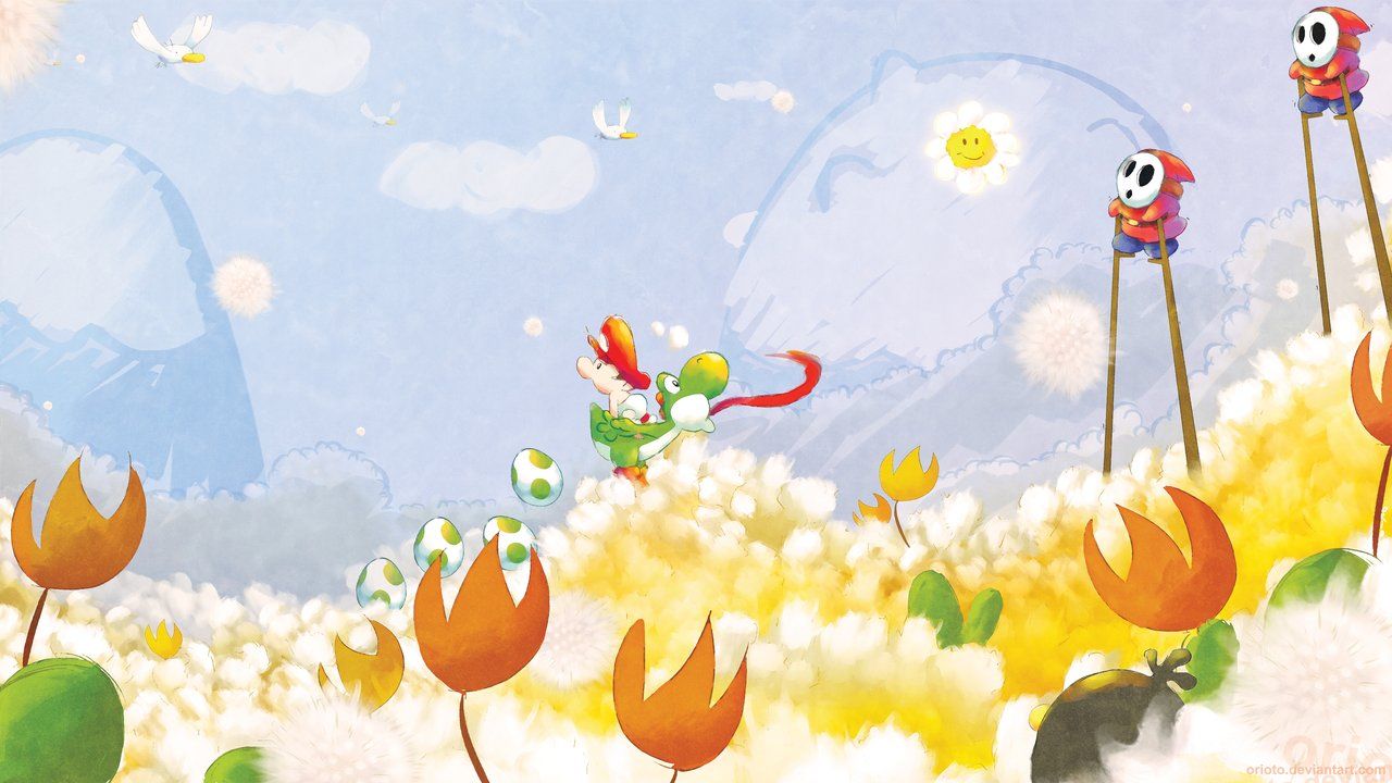 Mario shy guy yoshi wallpaper - - High Quality and other