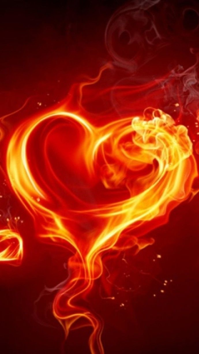 Animated Heart Fire Phone Mobile Wallpapers Fr Wallpaper