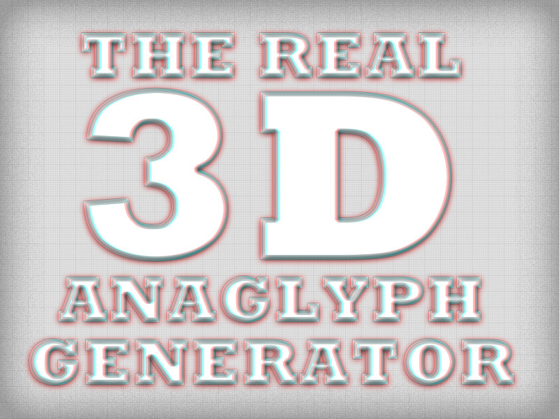 Real 3D Anaglyph: Text, Shape, Wallpaper Generator | GraphicRiver
