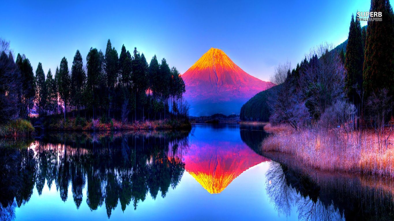 Colorful volcano wallpaper - Nature wallpapers -