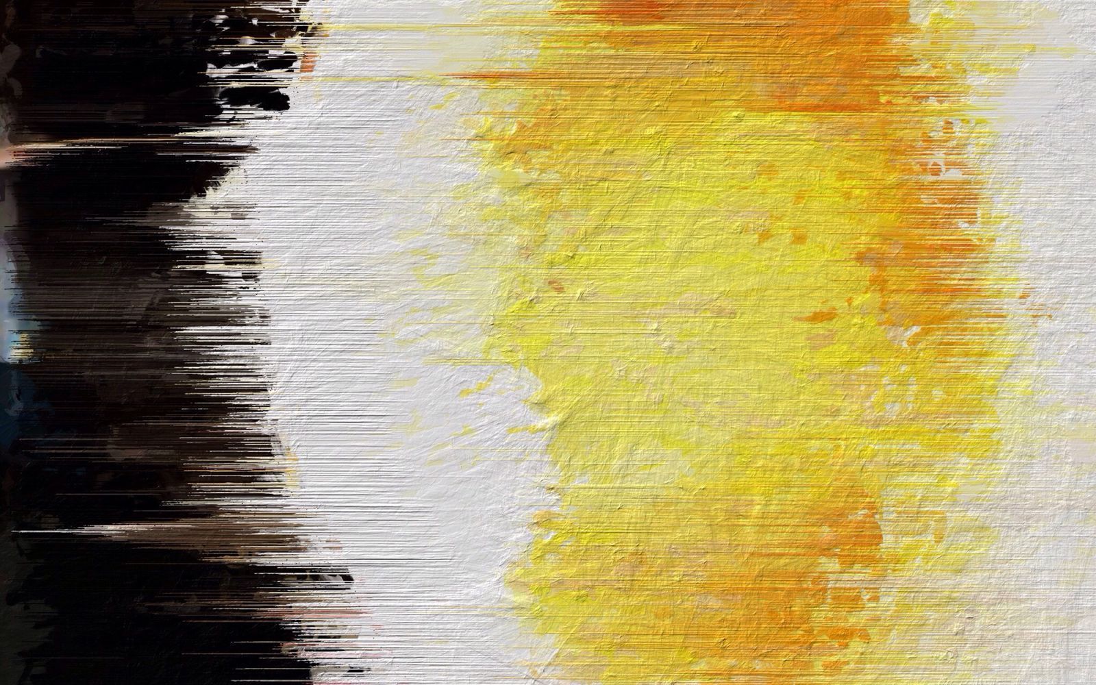 Black White Yellow Painted Brushed Design Cover Photo Wallpaper