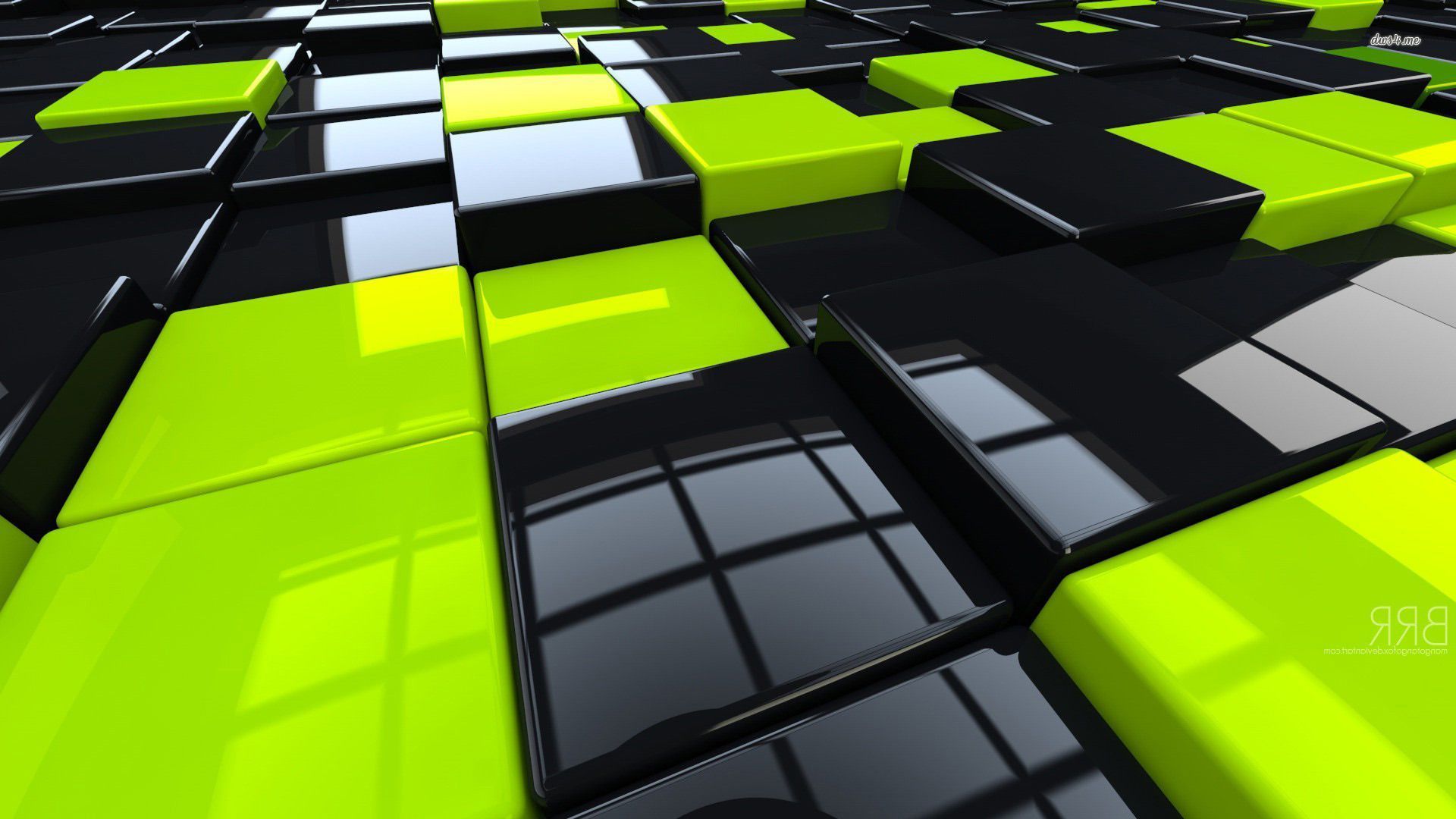 Black and yellow cubes wallpaper - 3D wallpapers - #11241