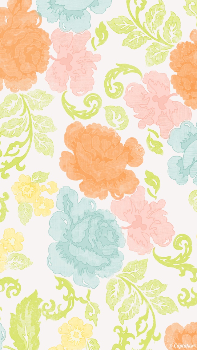 Colorful floral girly backround | Cuptakes wallpapers for girly ...