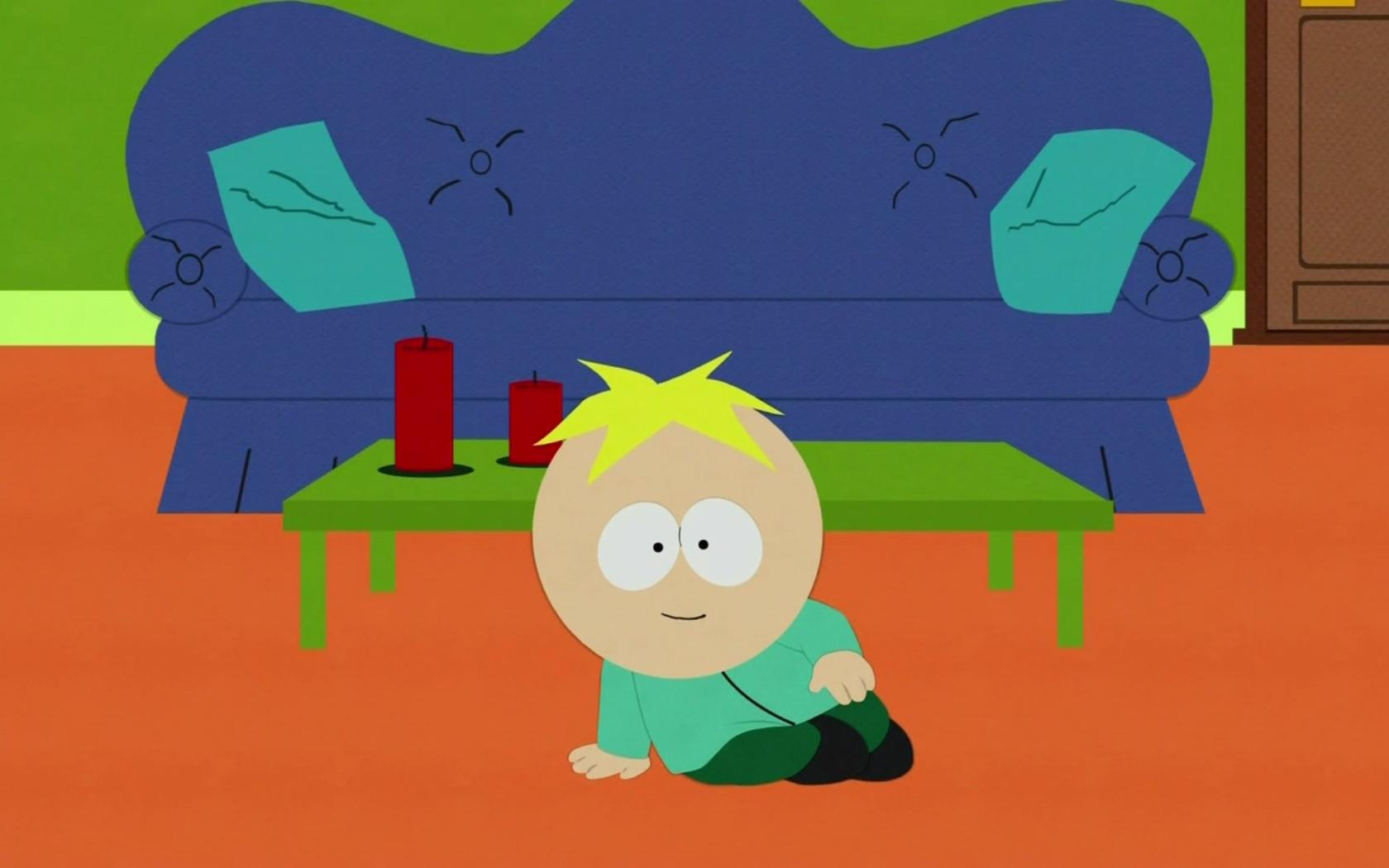 Butters watching T.V (1680x1050) : wallpapers