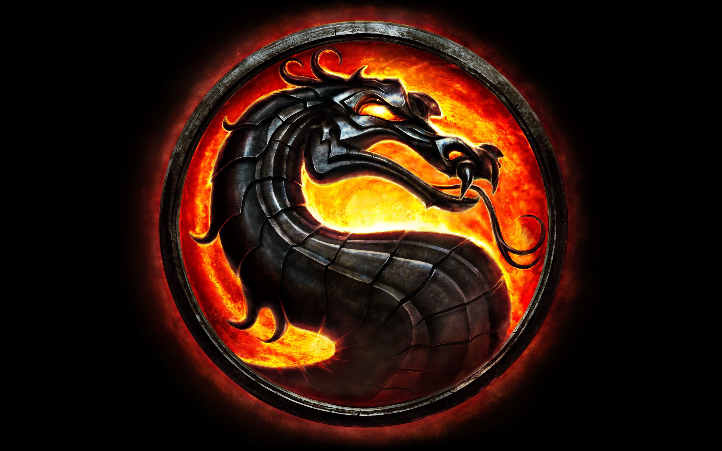 Round Fire Mortal Kombat Dragon HD Widescreen Wallpaper Download