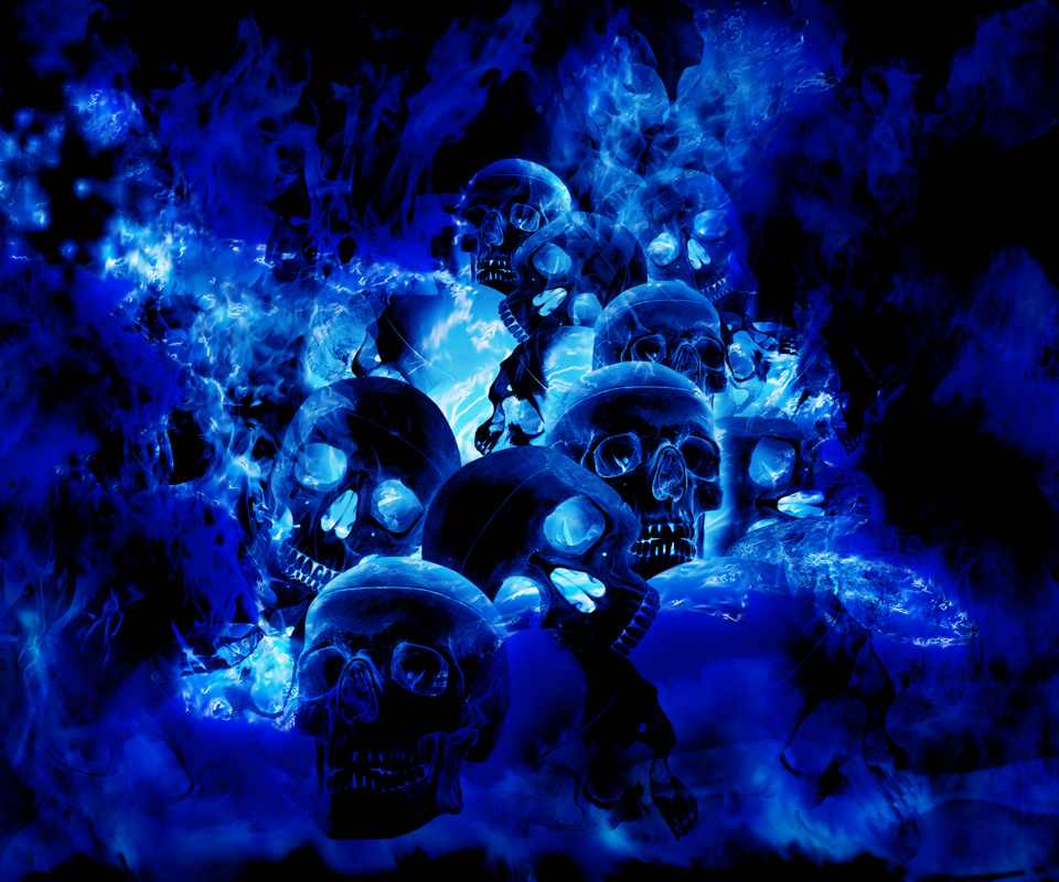 Blue Skull Wallpapers - Wallpaper Cave