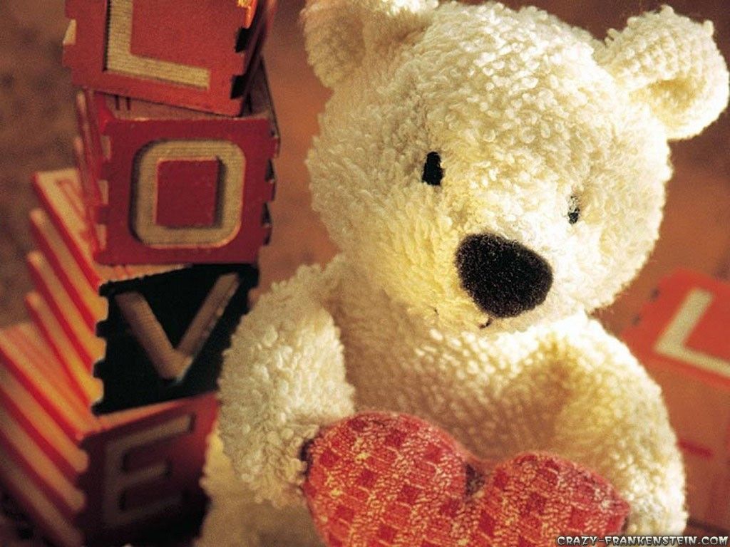 Free Download Teddy Bear Heart Cute Wallpaper, HQ Backgrounds | HD ...