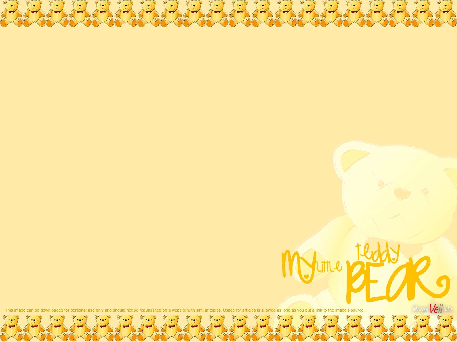 Cute Background for Powerpoint and Desktop – Teddy Bear | Veii