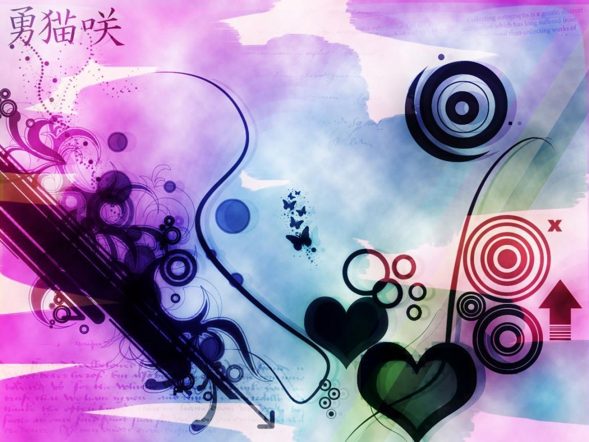 1152x864 Hearts for abstract desktop PC and Mac wallpaper