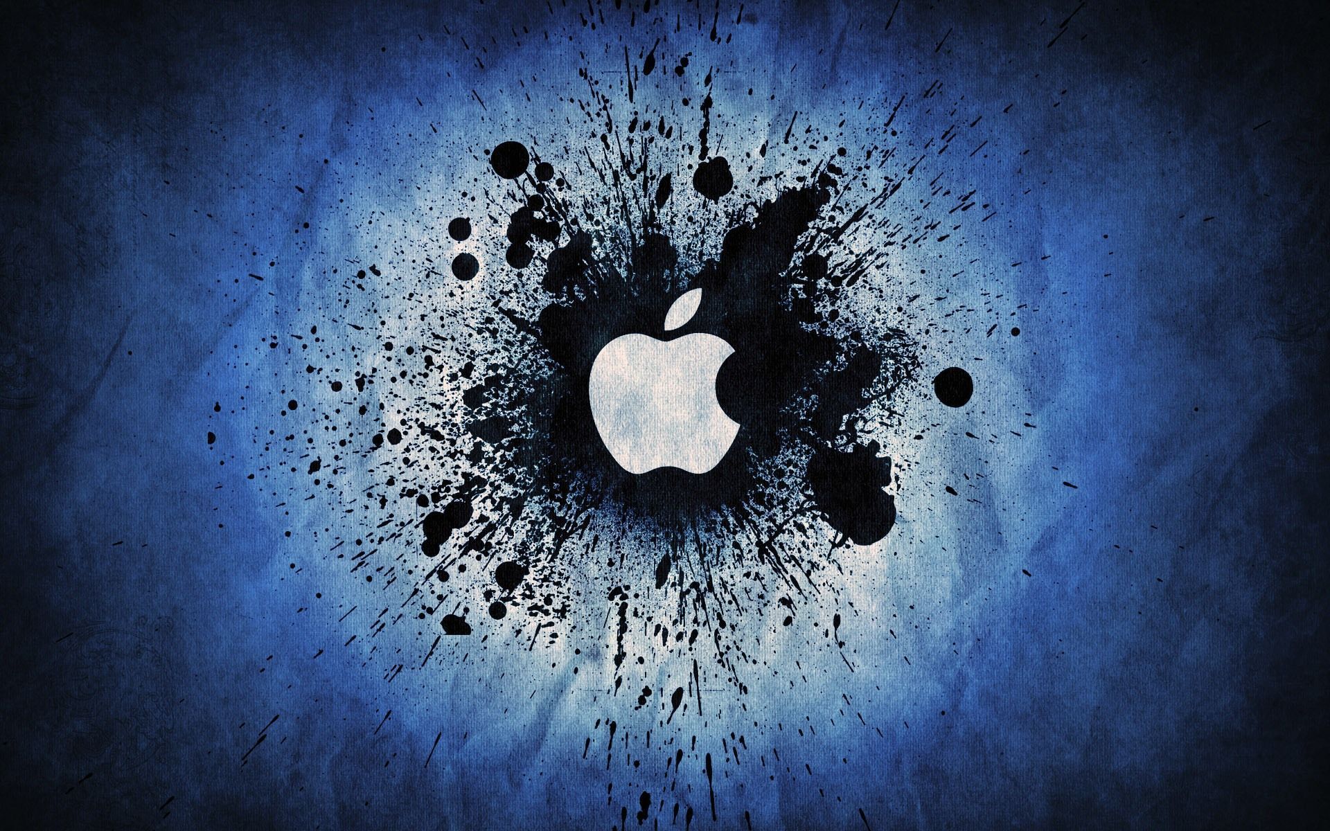 Apple - Blue Splatter desktop wallpaper