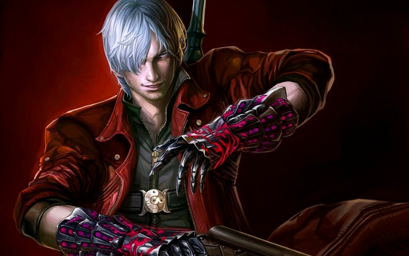 video games,weapons video games weapons dante artwork white hair ...