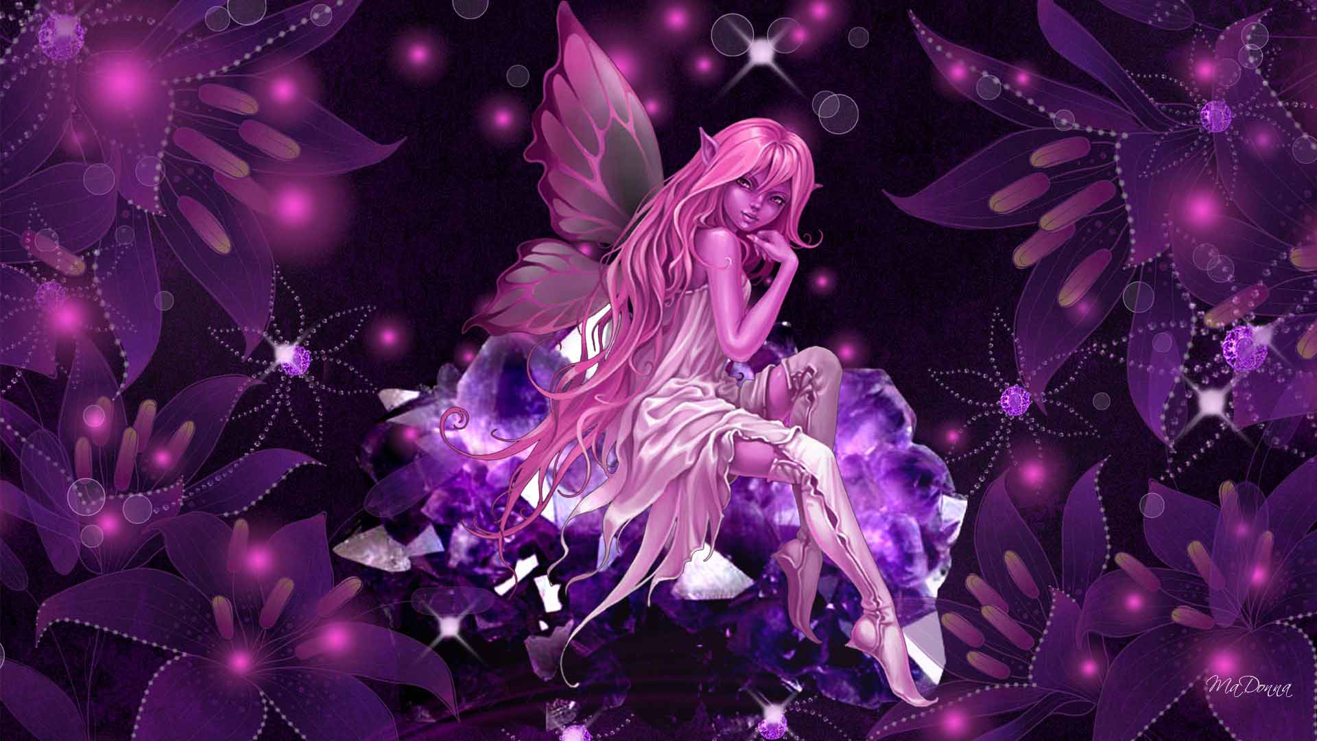 Pink Fairy Wallpaper Hd Background - Wallpapers Z