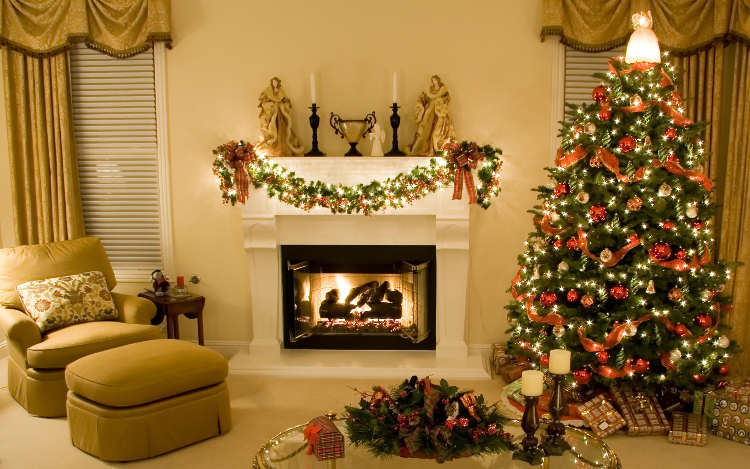 modern-christmas-home-fireplace-christmas-tree-gifts-free-hd ...