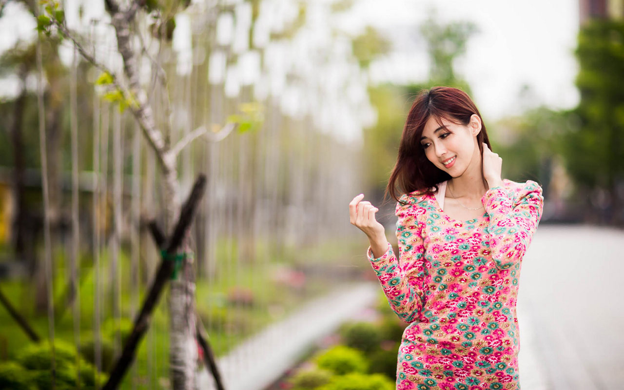 Girls Summer floral skirt cool photo wallpaper 8 － Chinese Girls ...