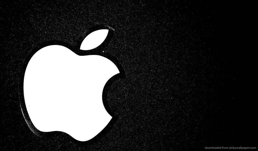 Download Big White Apple Logo Wallpaper For Blackberry Playbook