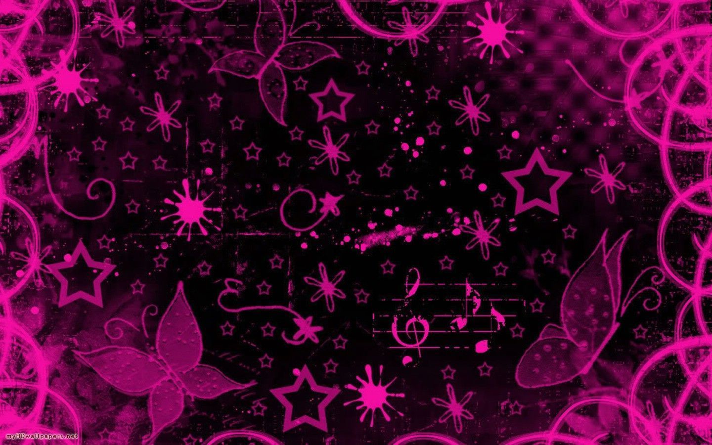 Pink and Black wallpaper 1440x900