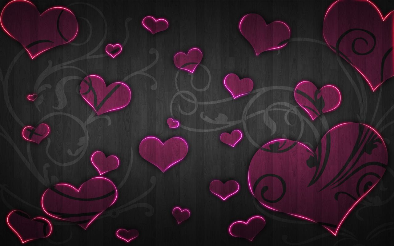 Seamless valentine pattern love day background black hearts on pink  background Use for print wallpaper decoration Vector illustration 6490908  Vector Art at Vecteezy
