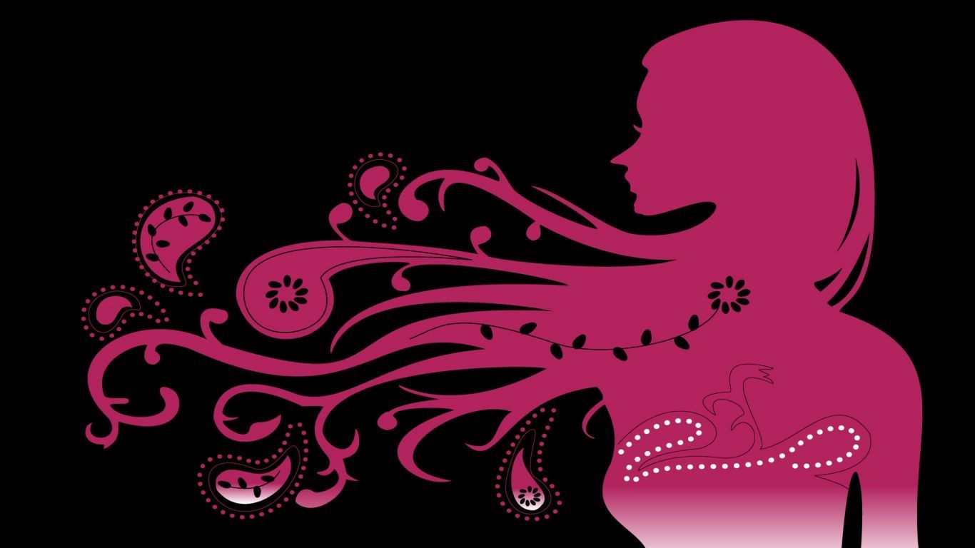 Free Pink and Black wallpaper 1366x768