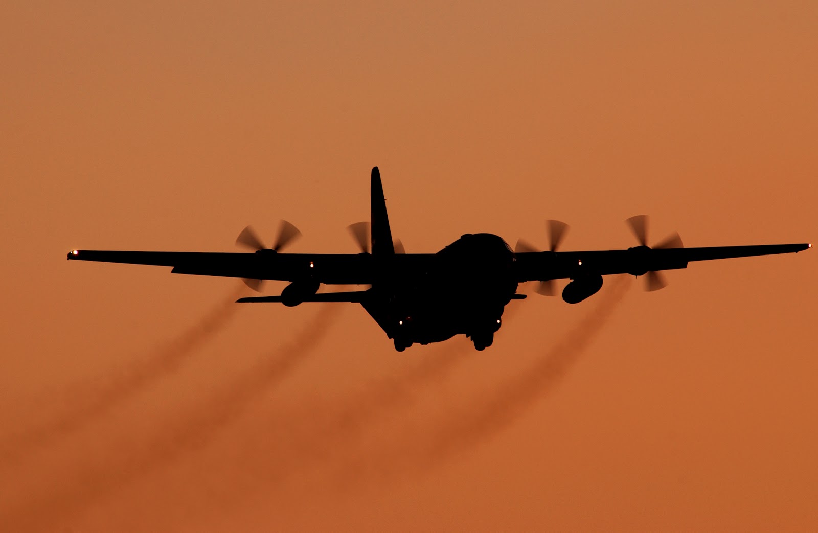 Boeing C 130 Hercules Silhouette Aircraft Wallpaper