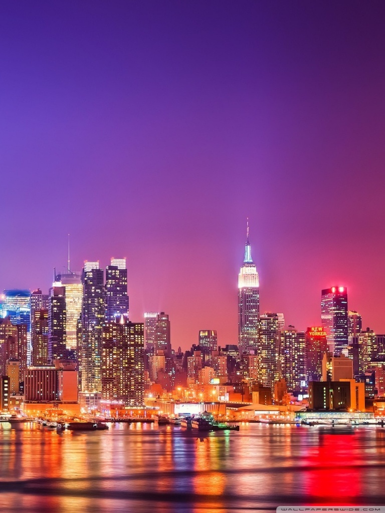 New York City Skyline at Night HD desktop wallpaper High resolution