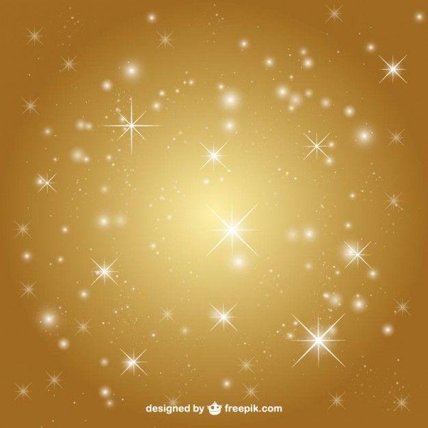 Golden background with stars Vector | Free Download
