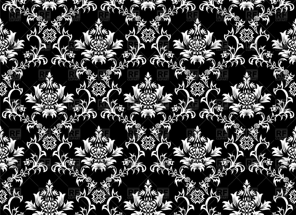Vintage black wallpaper in victorian style, 92387, Backgrounds ...