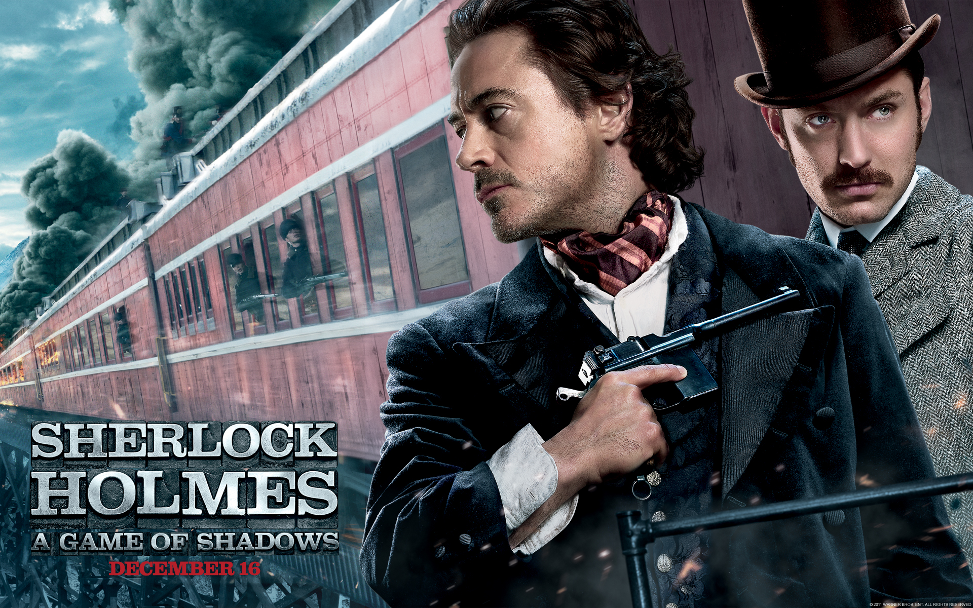 Download Sherlock Holmes Movie HD wallpaper In 2048x1152 Screen