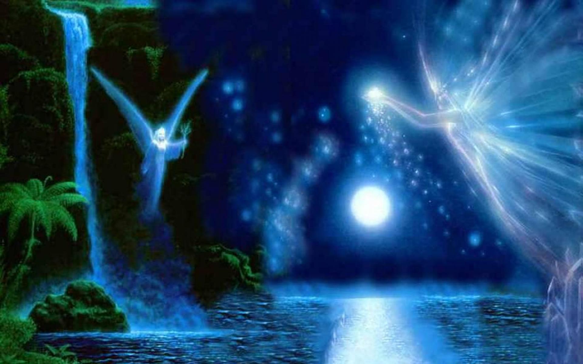 OF ANGELS AND FAERIES IN THE MOONLIGHT WALLPAPER - (#24927) - HD ...