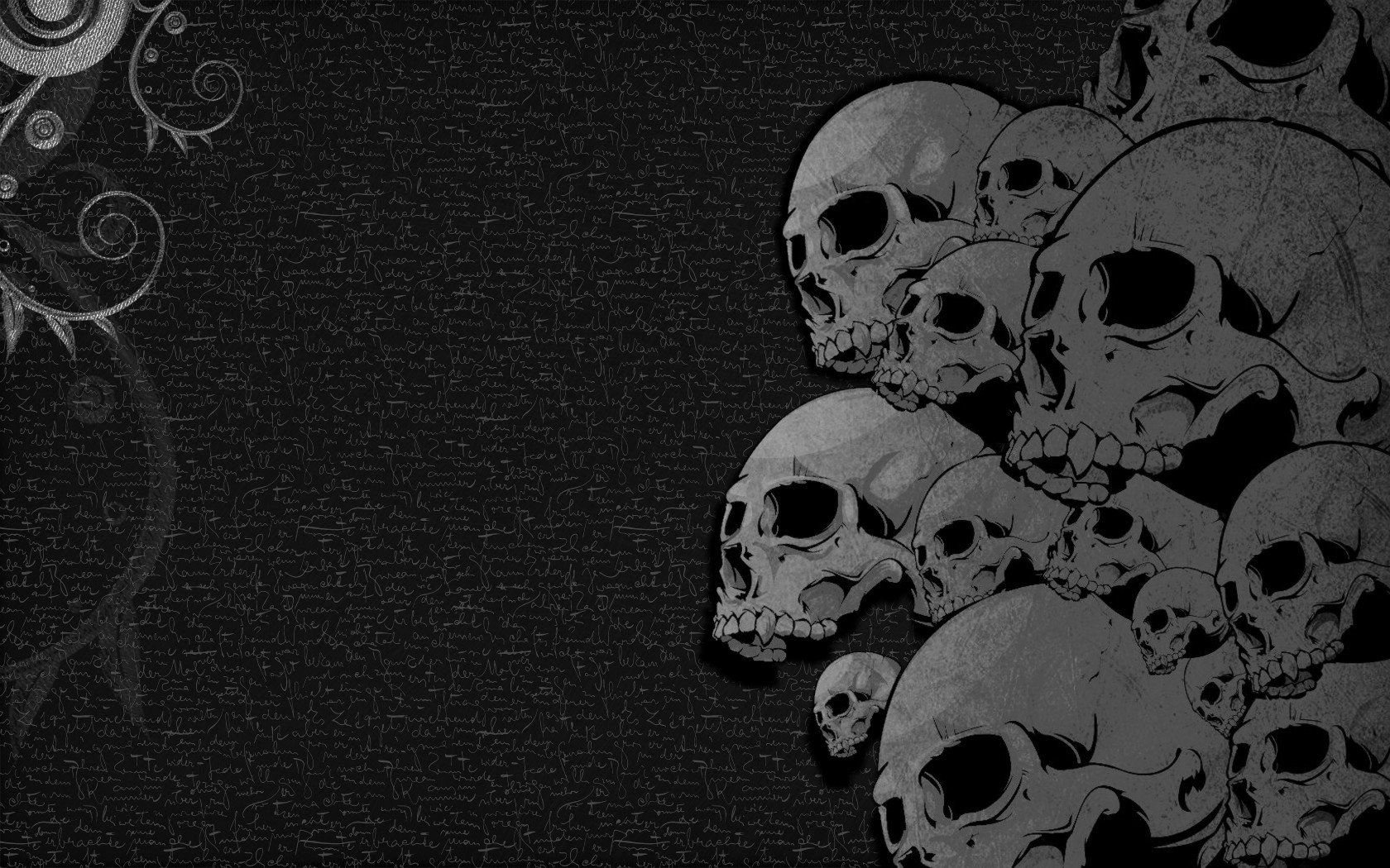 Skulls black Heavy Metal wallpaper 1680x1050 299127 WallpaperUP