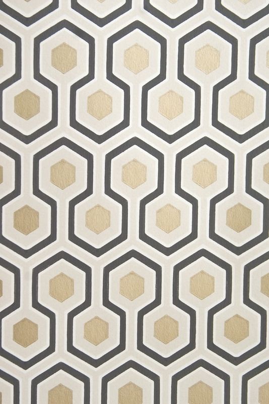 Retro Designer Wallpaper Grey Hicks Hexagon Design From Cole and other