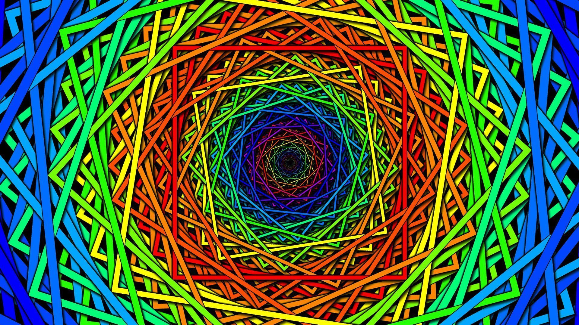 Multicolor spiral psychedelic geometry wallpaper | 1920x1080 ...