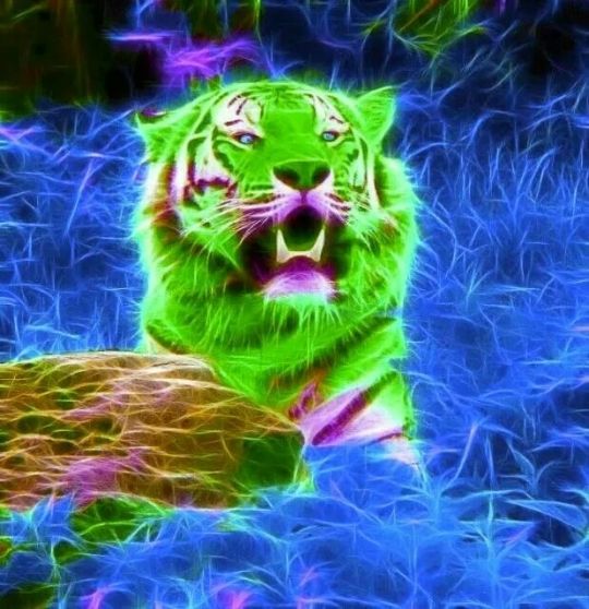animals,tigers,big cats green tiger fractal – Tiger Wallpaper ...