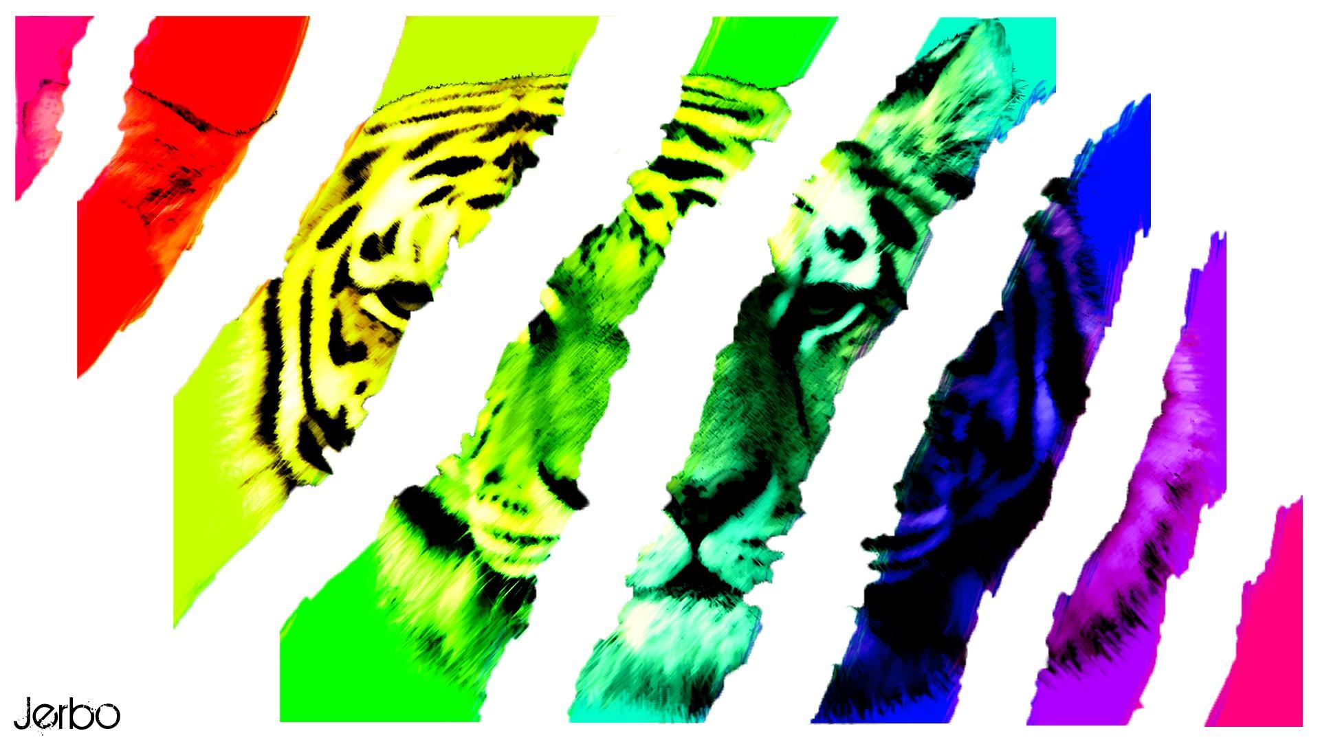 Ripped Color Tiger >> HD Wallpaper, get it now!