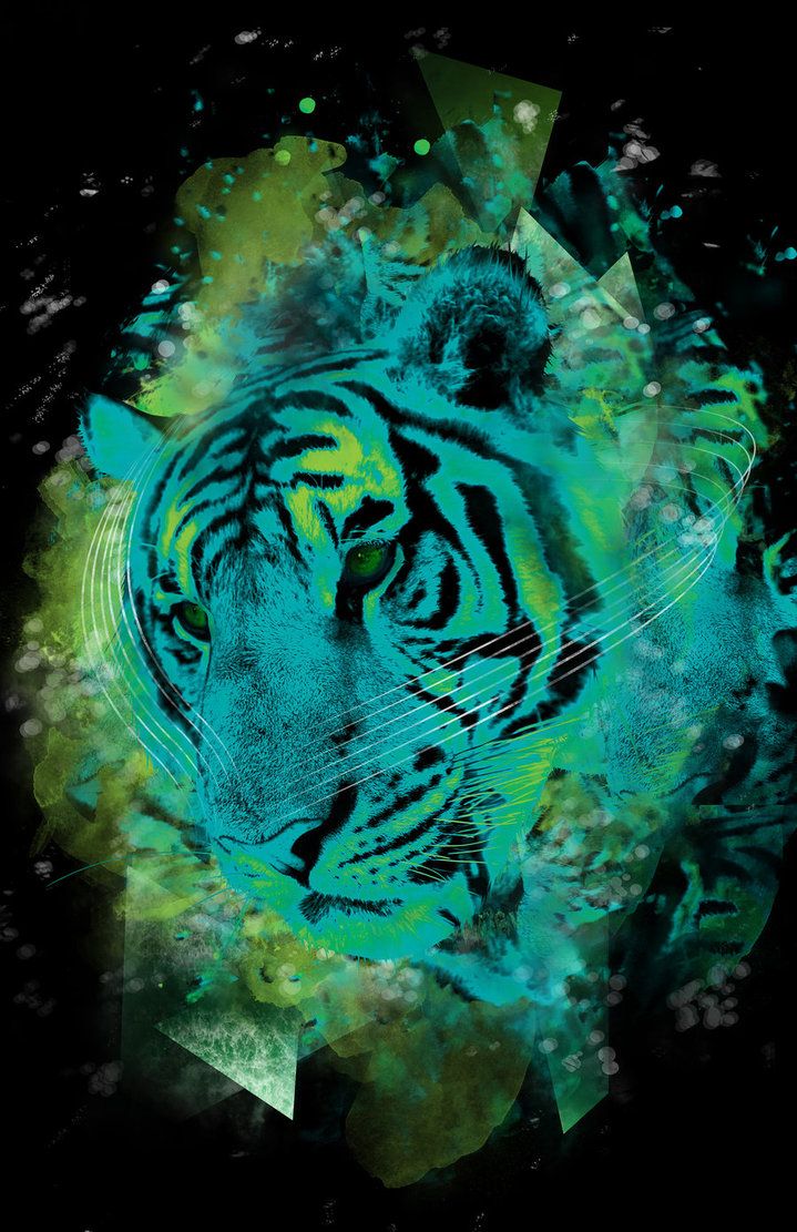 Neon Tigers by thelilartist on DeviantArt