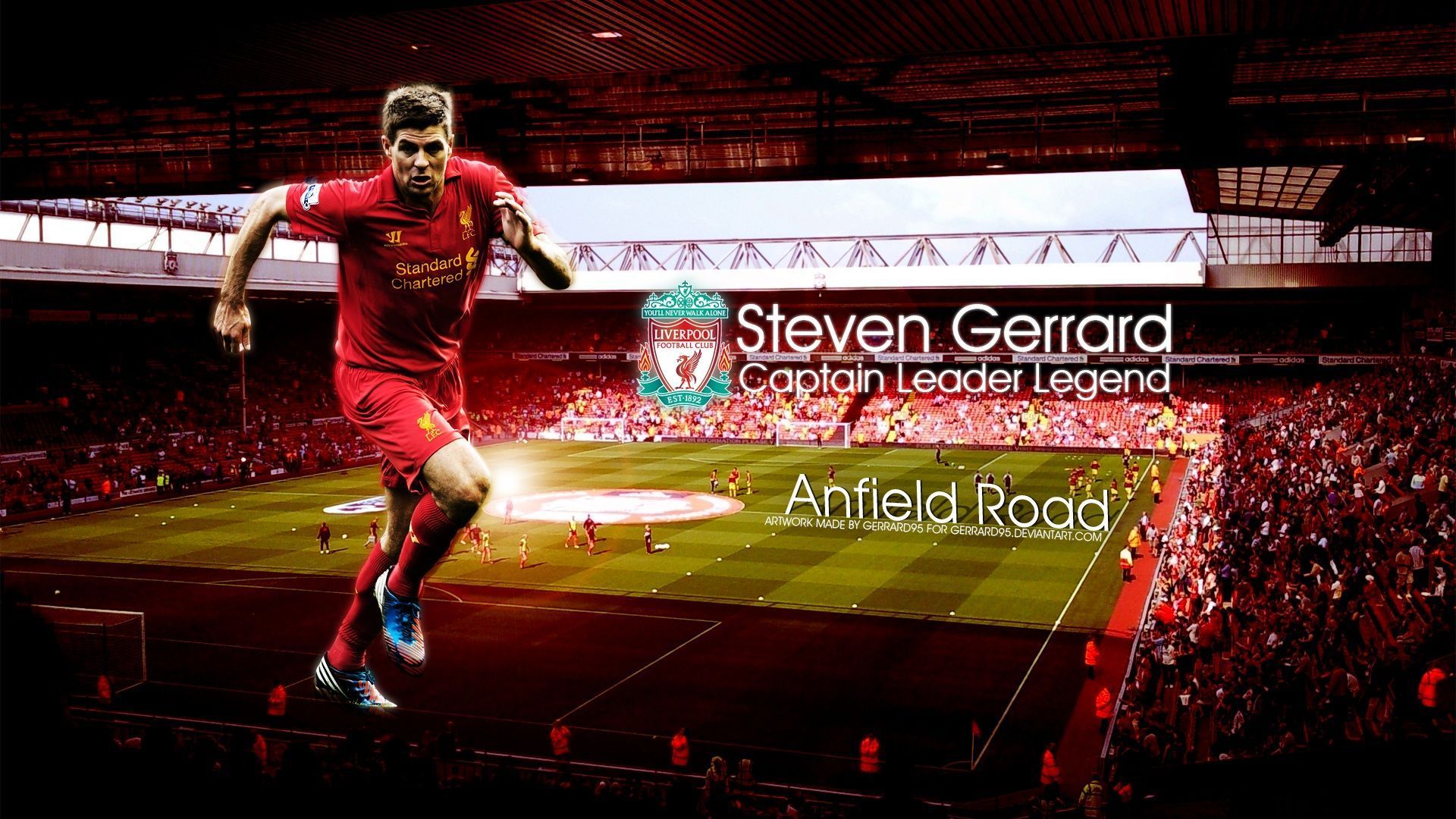 Steven Gerrard Captain Liverpool HD Wallpaper