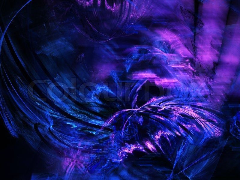 Abstract background. Purple - blue palette. Raster fractal ...