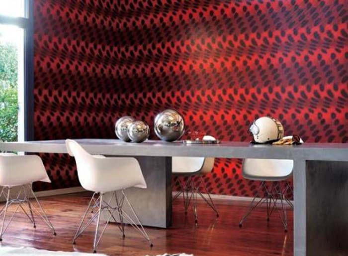 Painting Wallpaper Wall Coverings Black And Red Wall Covering