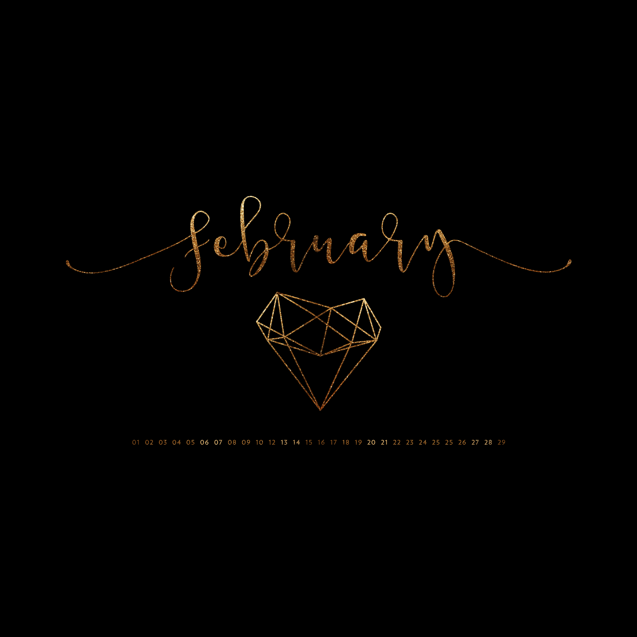 February 2016 Desktop Calendar Wallpaper | Paper Leaf