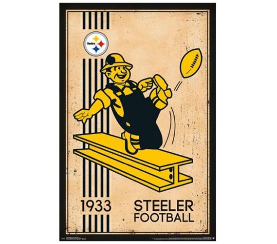 Pittsburgh Steelers - Retro Logo (1933) Poster Best Dorm Decor ...