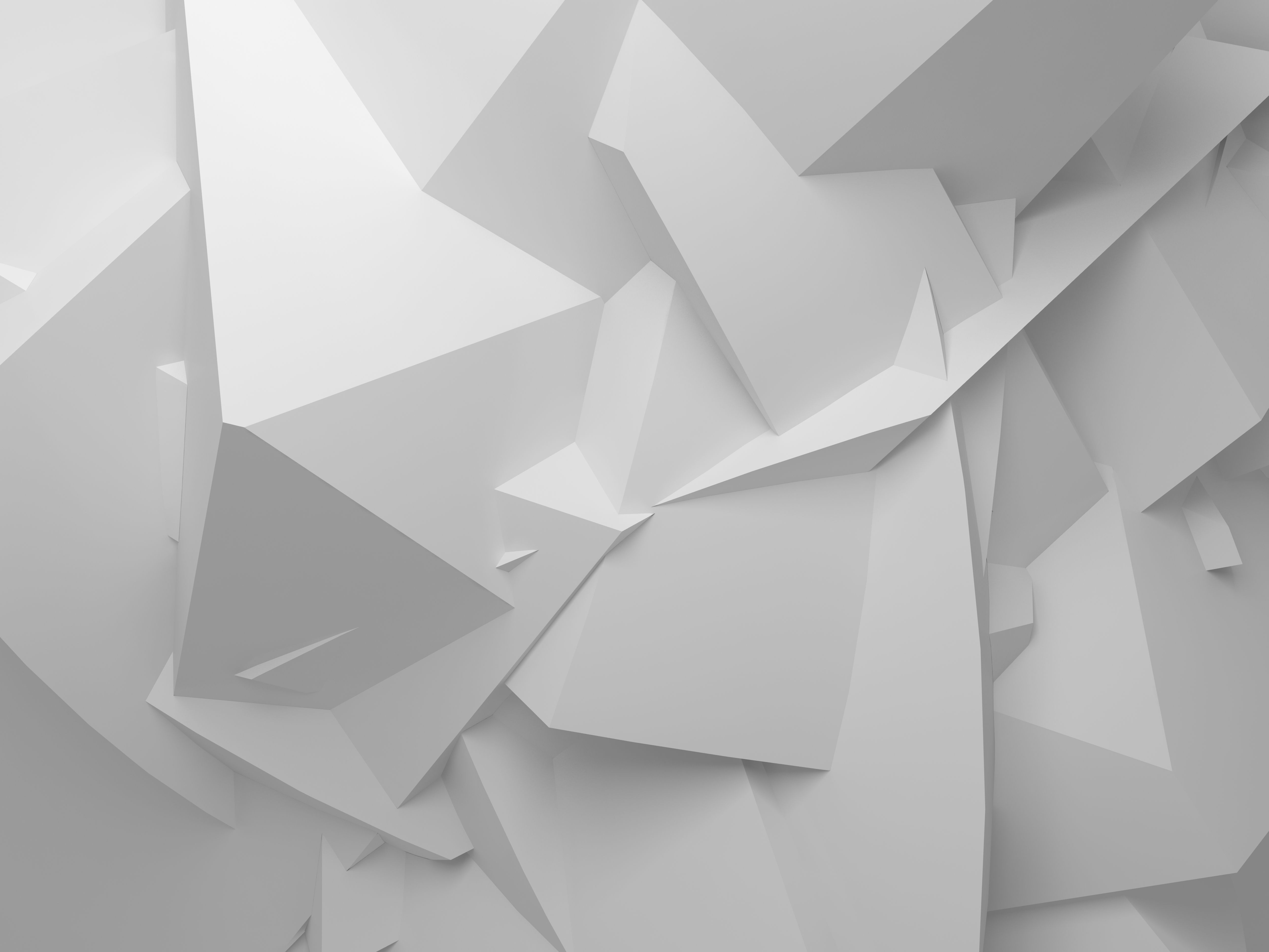 Abstract White Digital 3D Chaotic Polygonal Background - The Lane ...