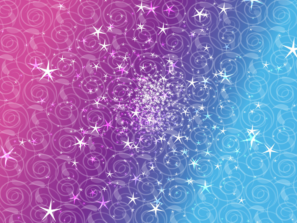 Cool Purple And Blue Color Scheme With Layers Or Shimmering Stars