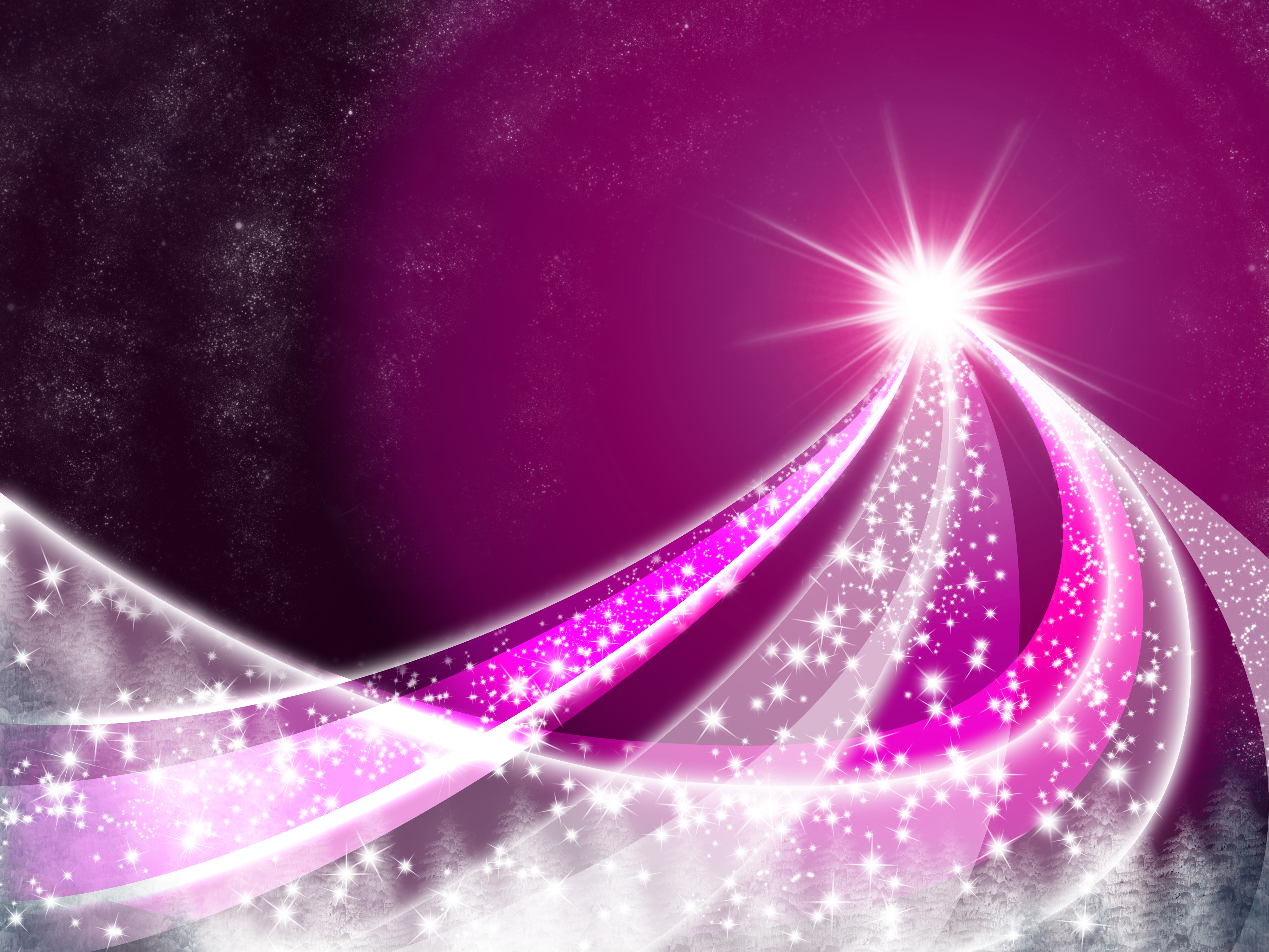 Picture For > Purple Stars In The Sky Wallpaper