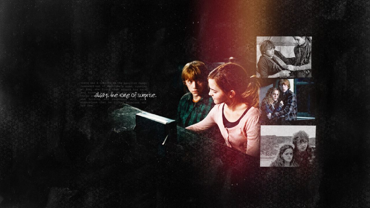Ron and Hermione - Harry Potter Wallpaper 17398455 - Fanpop