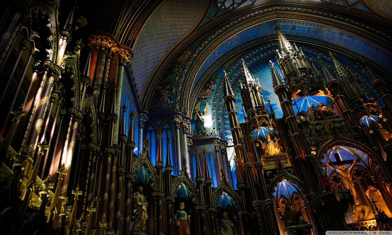 Notre Dame Basilica Montreal HD desktop wallpaper High resolution