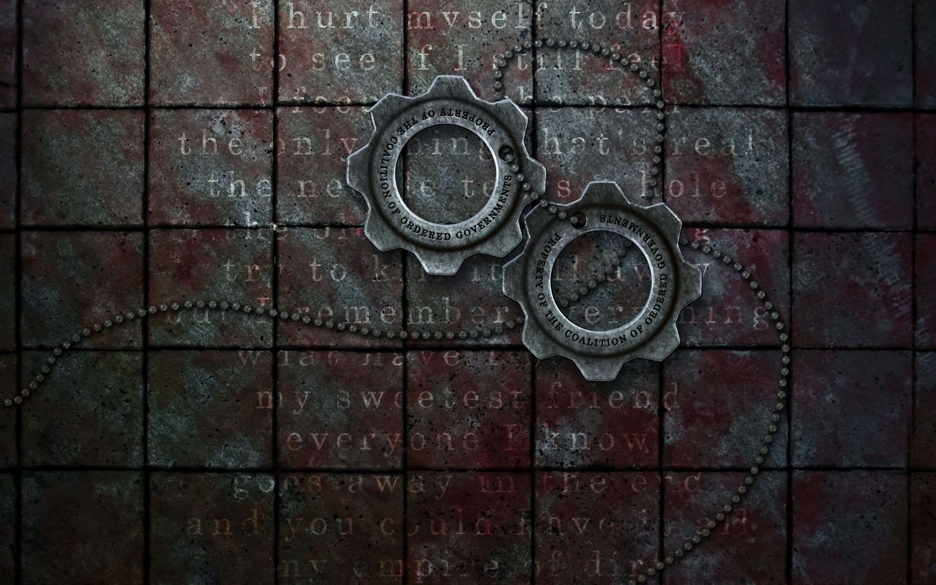 Gears of War - Cog Tags desktop wallpaper