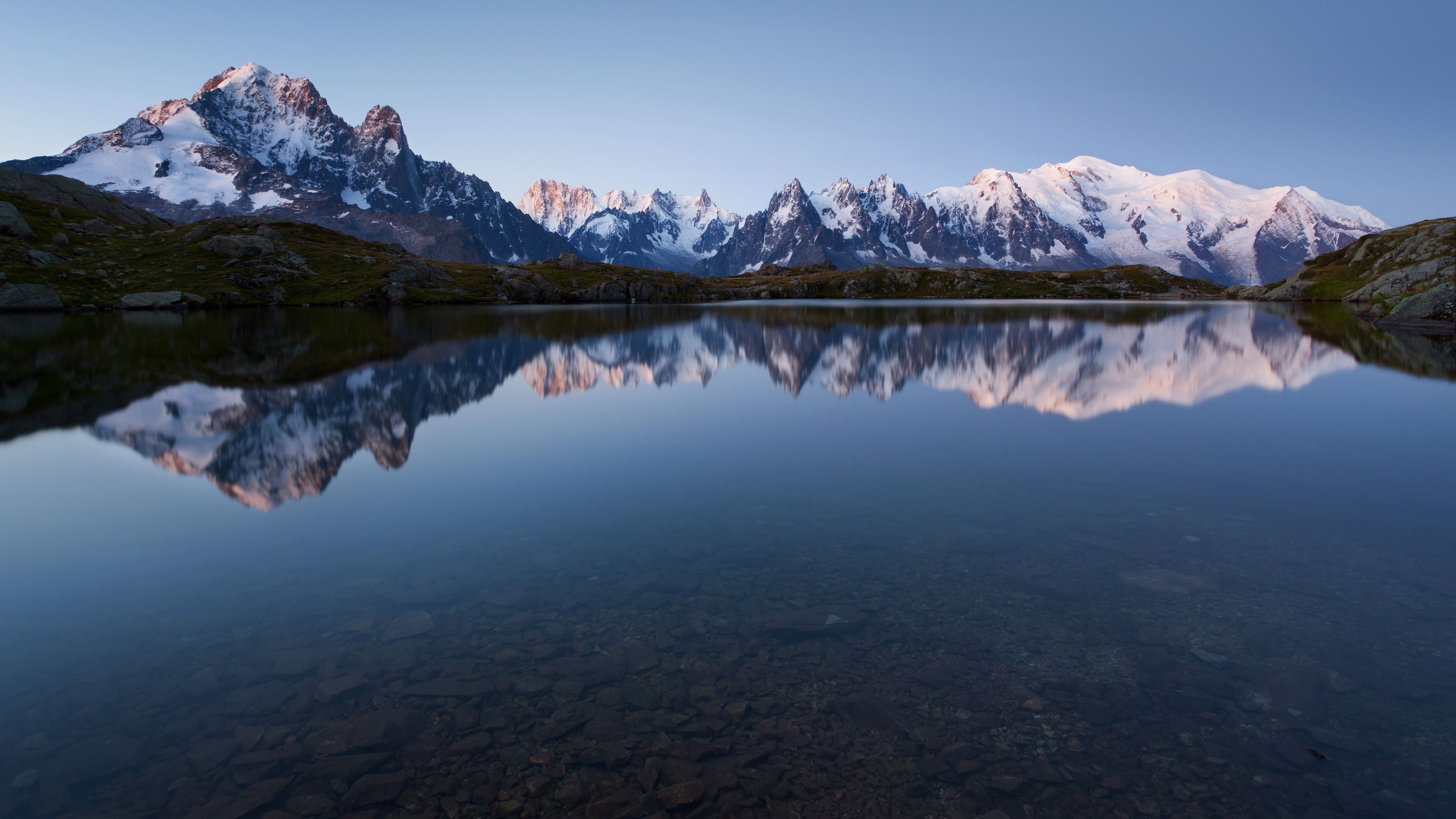 Snowy Mountains and Lake 4K Wallpaper | 4K Wallpaper - Ultra HD 4K ...